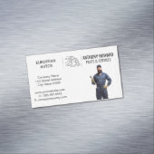 自動整備士保持レンチ | 自動車部品サービス マグネット名刺 (インサイチュ)