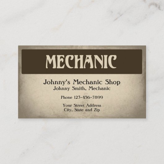 自動整備士名刺 名刺 (正面)