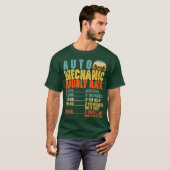 自動整備士時給おもしろいギフト車の Tシャツ (正面フル)