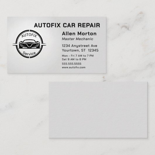 自動整備士自動車修理部品サービス 名刺 (正面/裏面)