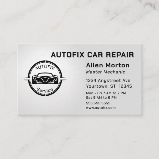 自動整備士自動車修理部品サービス 名刺 (正面)