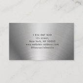 自動整備士車のステンレス鋼 名刺 (裏面)