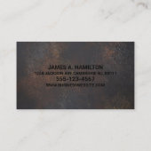 自動整備士車の修理サービスメタル 名刺 (裏面)