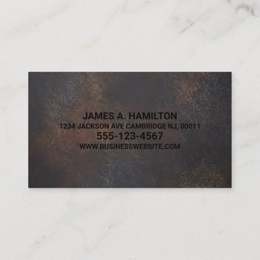 自動整備士車の修理サービスメタル 名刺 (裏面)