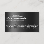 自動整備士車の修理サービスメタル 名刺 (裏面)