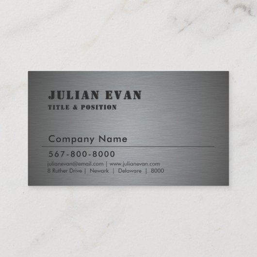 自動整備士車の修理サービスメタル 名刺 (裏面)