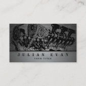 自動整備士車の修理サービスメタル 名刺 (正面)