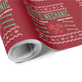 自動整備士醜いクリスマスセーター ラッピングペーパー (ロールコーナー)
