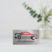 自動整備士 | カーレンチロゴ 名刺 (スタンド正面)