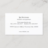 自動整備士/ホーム修復レンチ 名刺 (裏面)