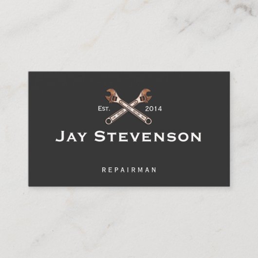 自動整備士/ホーム修復レンチ 名刺 (正面)
