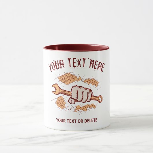 自動整備士/技術者車の修理。テンプレート マグカップ (中央)