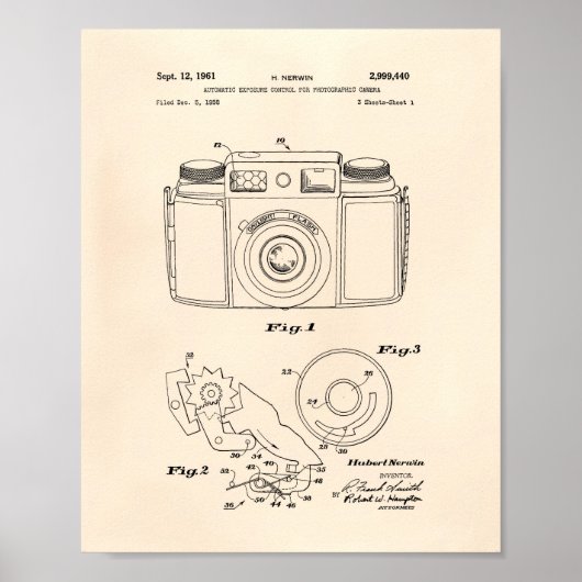自動暴露1961特許美術古ピーパー ポスター (正面)