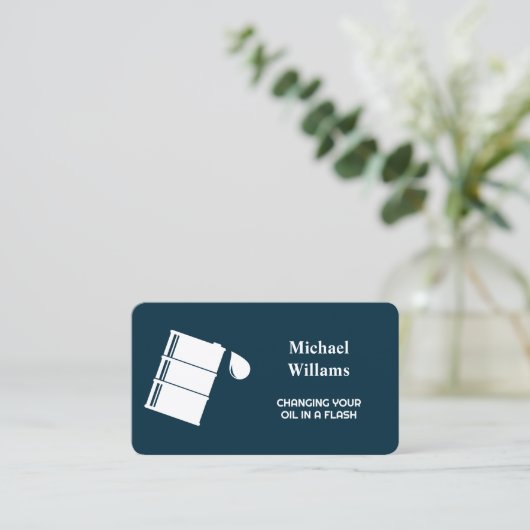 自動油変更 名刺 (スタンド正面)