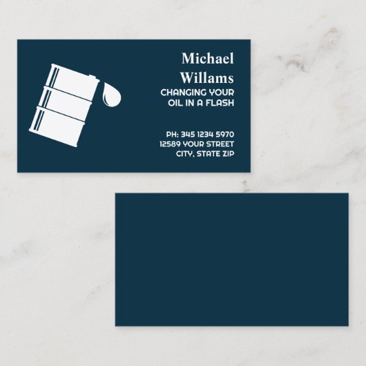 自動油変更 名刺 (正面/裏面)