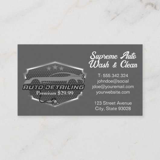 自動洗浄の詳細 | クリーニングサービス 名刺 (正面)