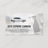 自動洗浄スプレー |スパークル背景 名刺 (正面)