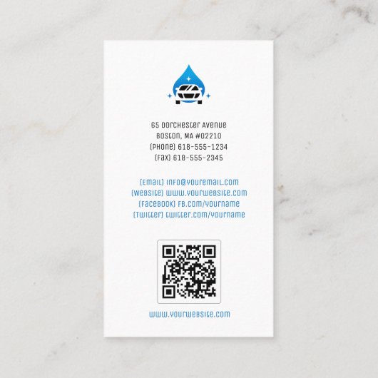 自動洗車サービス 名刺 (裏面)