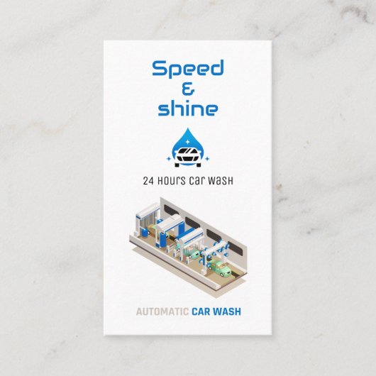 自動洗車サービス 名刺 (正面)