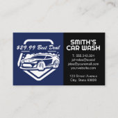 自動洗車ロゴ 名刺 (正面)