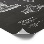 自動火災散水1893特許 – 黒板 ポスター (角)