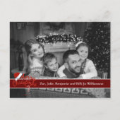 自動白黒クリスマスフォト ポストカード (正面)