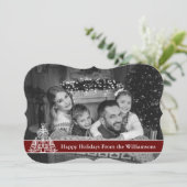 自動白黒ハッピーホリデーズツリーファンシー シーズンカード (スタンド正面)