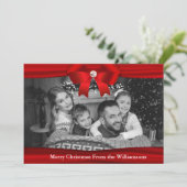 自動白黒写真赤リボンフレーム シーズンカード (スタンド正面)