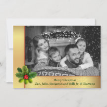 自動白黒金ゴールドフレームクリスマス写真