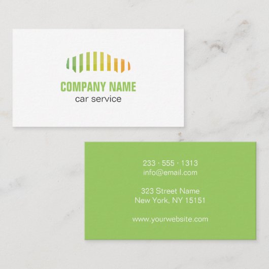 自動絵画車サービスロゴの名刺 名刺 (正面/裏面)