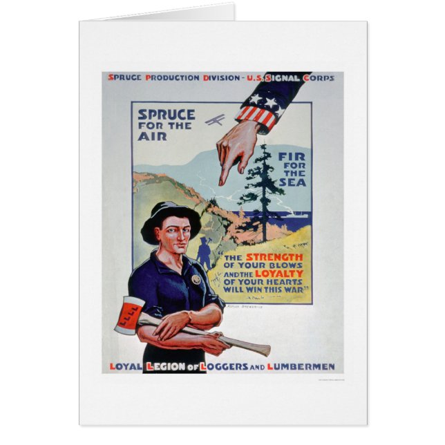 自動記録器および木材切出し人夫は助けます戦争の努力(US02118)を (正面)