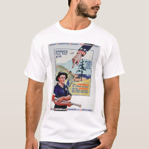 自動記録器および木材切出し人夫は助けます戦争の努力(US02118)を Tシャツ