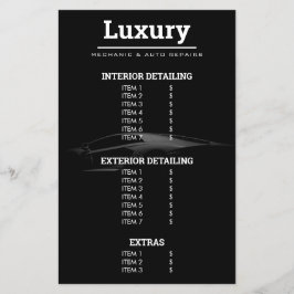 自動詳モダン細カークリーニング洗浄価格一覧 チラシ