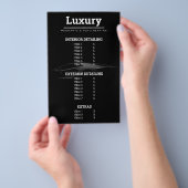 自動詳モダン細カークリーニング洗浄価格一覧 チラシ (ハンドル)