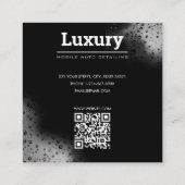 自動詳モダン細カークリーニング洗浄車の スクエア名刺 (裏面)