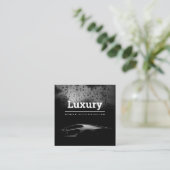 自動詳モダン細カークリーニング洗浄車の スクエア名刺 (スタンド正面)