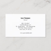 自動詳細および自動体修復 名刺 (裏面)