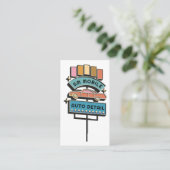 自動詳細カーウォッシュバルティングレトロヴィンテージ 名刺 (スタンド正面)