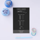 自動詳細クリーニング自動修理価格表 チラシ (シングル)