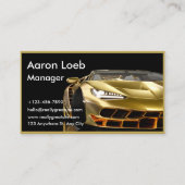 自動詳細プロフェッショナルブラックゴールデ車の 名刺 (正面)