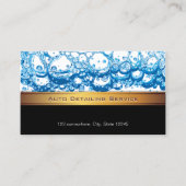 自動詳細モダン金ゴールドストライプ圧力洗浄 名刺 (正面)