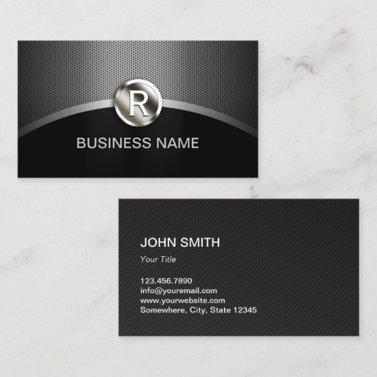 自動詳細化金属モノグラム車の自動車 名刺 (正面/裏面)