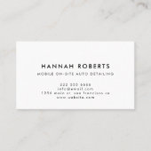 自動詳細機能、自動修復ロゴの名刺 名刺 (正面)