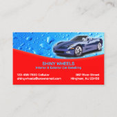 自動詳細水滴名刺 名刺 (正面)