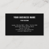 自動詳細洗浄自動修復ビジネスカード 名刺 (裏面)