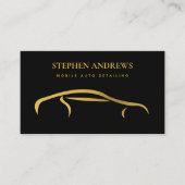 自動詳細洗浄自動修復ブラック金ゴールド 名刺 (正面)