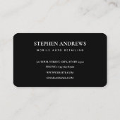 自動詳細洗浄自動修復ブラック 名刺 (裏面)