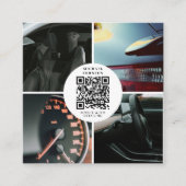 自動詳細洗浄QRコードソーシャル自動修復 スクエア名刺 (正面)