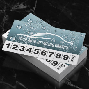 自動詳細洗車ロイヤリティパンチ ロイヤリティカード