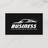 自動詳細洗車車のプレーン黒 名刺 (正面)